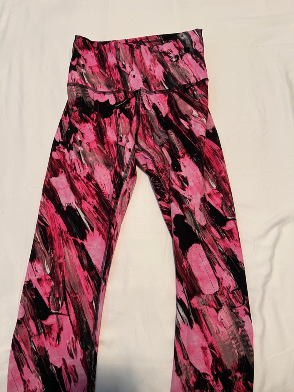 lululemon athletica Pink and Black Abstract Print Leggings